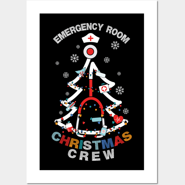 Emergency Room Christmas Crew Wall Art by Teewyld